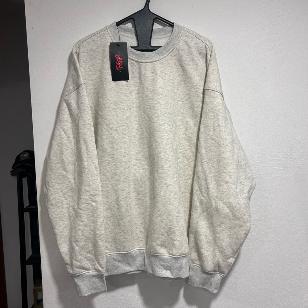 THE GYM PEOPLE Womens' Fleece Crewneck Loose fit Soft Oversized Pullover